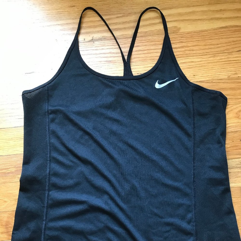 Nike Black Tank Top with White Swoosh